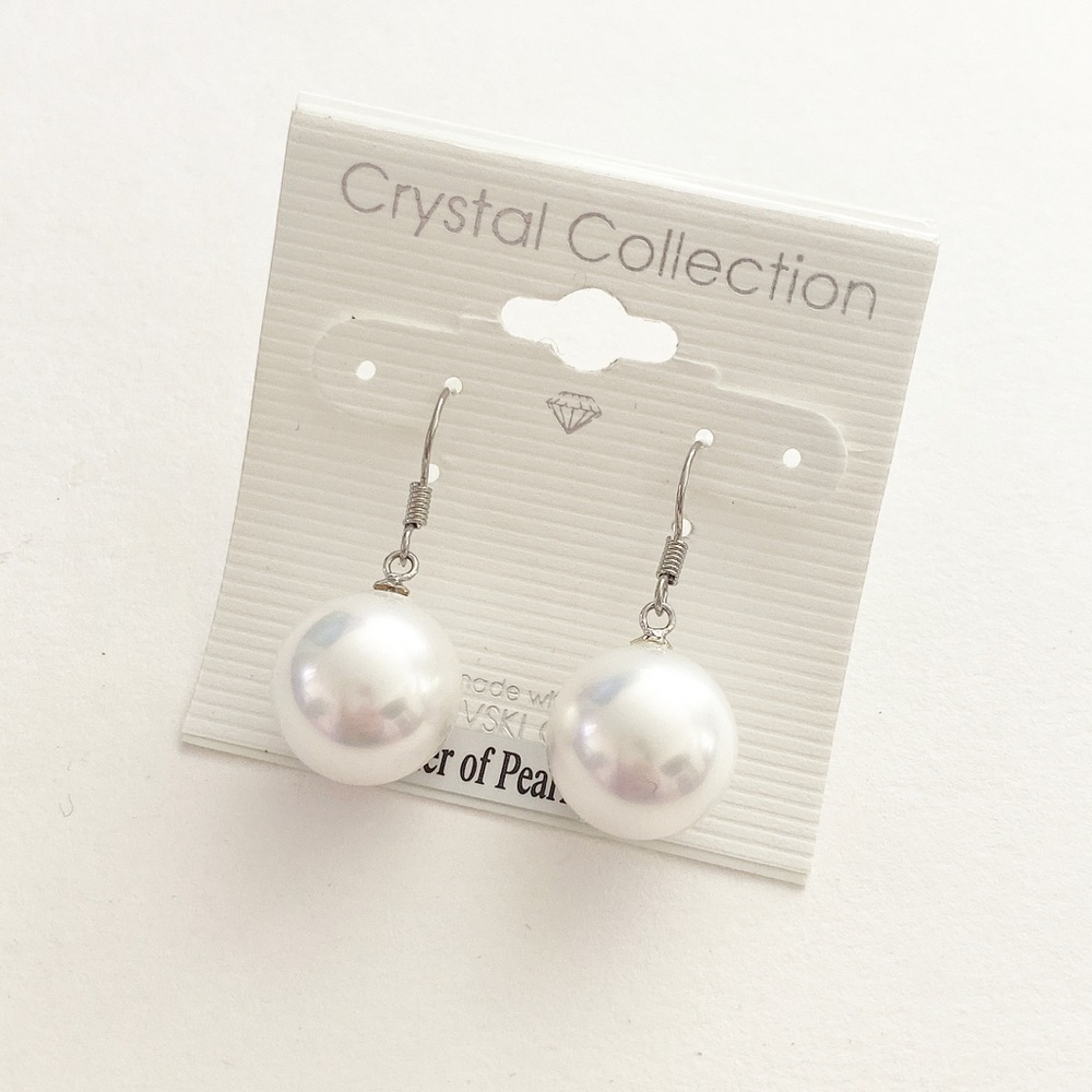 White Mother Of Pearl Earrings
